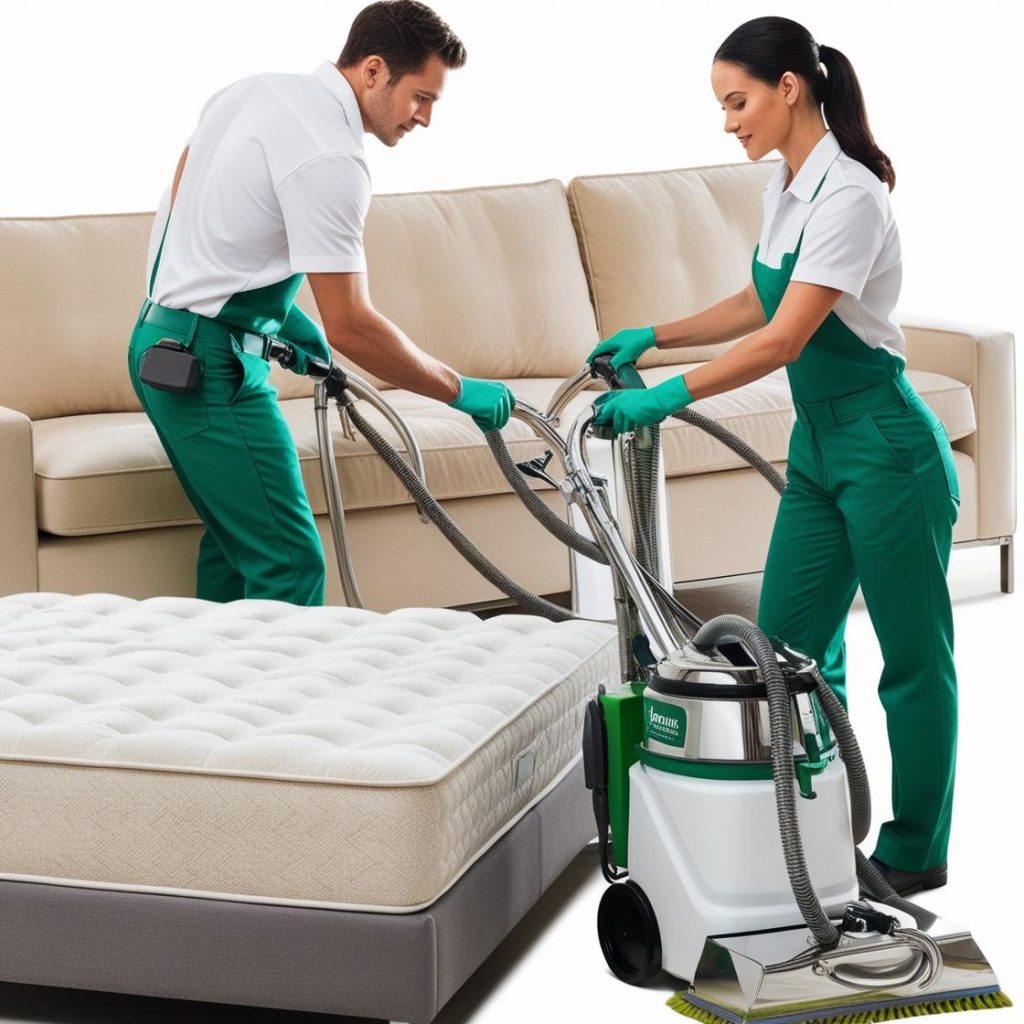 Professional cleaners cleaning Sofa and mattress in Berlin