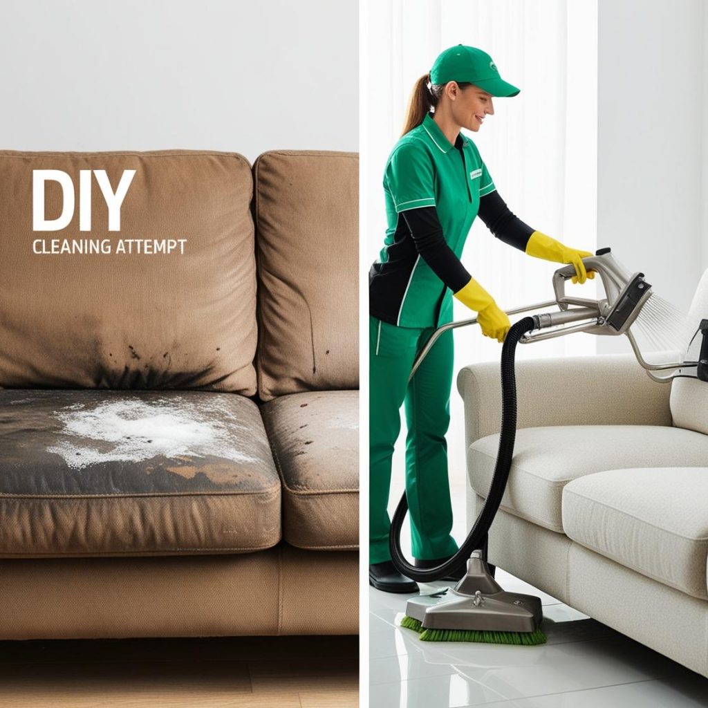 DIY cleaning dirty sofa vs Professional cleaner in Berlin